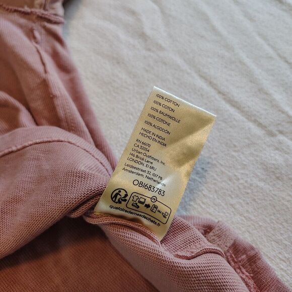 Free People Blossom Tee Mauve Pink Puff Sleeve Oversized Cotton Cottage Boho S - Picture 9 of 12